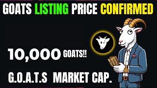 GOATS Listing Price Confirmed (Price Prediction), "PAWS Airdrop New Quest".