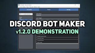 Discord Bot Maker v1.2.0 Update Demonstration