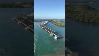 Norwegian Breakaway - Time Lapse Sailing Away from Harvest Caye