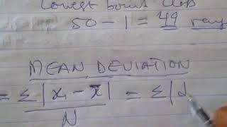 MEAN DEVIATION AND ARITHMETIC MEAN