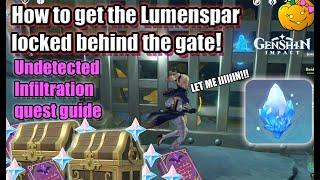 How to get Lumenspar locked behind gate! Undetected Infiltration - The Chasm - Genshin Impact 2.6