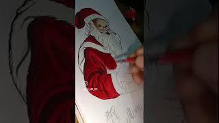 Marry Christmas ️#santa #christmas #art #drawing #shorts #short #painting #drawingpainting #ytshort