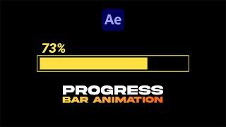 After Effects Tutorial - Progress Bar Animation - Loading Bar