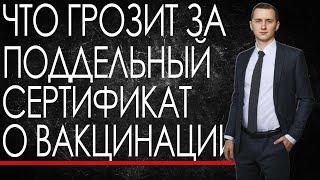 ПОДДЕЛЬНЫЙ СЕРТИФИКАТ О ВАКЦИНАЦИИ ОТ КОРОНОВИРУСА // Что грозит за покупку сертификата о вакцинации