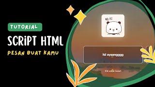 Tutorial Edit Script HTML Pesan buat Kamu - Tanpa Ngoding!