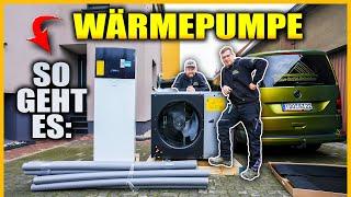 Installation of a heat pump - transport, core drilling, assembly & commissioning! | Home Build So...