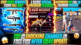 TOP 10 BIGGEST CHANGES IN FREE FIRE AFTER OB44 UPDATE | FREE FIRE OB44 UPDATE | FREE FIRE NEW UPDATE