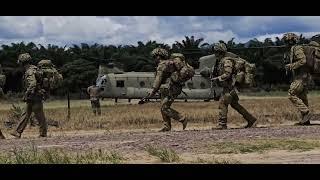 CH-47 Chinook mendarat di Langkon Kota marudu SABAH