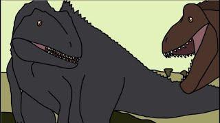 Jurassic World Prolog Rex vs Giga (animated)