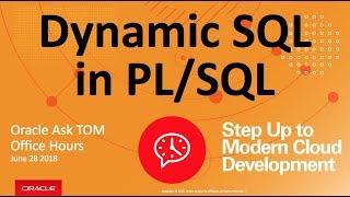 Dynamic SQL in PL/SQL