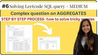 #6 Tricky SQL Leetcode | Complex Aggregates Problem | 1193- Monthly Tramsactions I