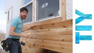 Installing Cedar Siding on Our Tiny House