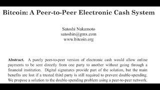 Read a paper: Bitcoin - A Peer-to-Peer Electronic Cash System