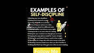 Examples Of Self Discipline.