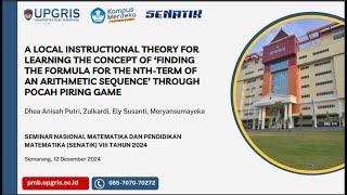 SENATIK VIII 2024_A Local Instructional Theory of Arithmetic Sequence Through Pocah Piring Game