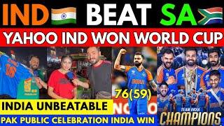 IND Beat SA in T20 World Cup Final | VIrat Kohli 76(59) | World Cup Celebration | Pakistani Reaction