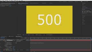 Простой счетчик в Adobe After Effects CC 2017