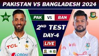 PAKISTAN vs BANGLADESH 2nd TEST MATCH day 4 LIVE SCORES | PAK vs BAN LIVE COMMENTARY | SESSION 1