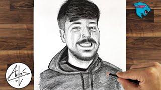 How to Draw MrBeast | Step-by-Step Tutorial for Beginners @MrBeast