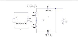 Centre-tap Full-Wave Rectifier LTSpice Tutorial