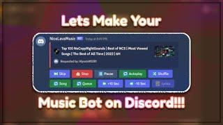 Make Music Bot on Discord w/ Buttons | Free LavaLink Server