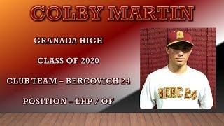 COLBY MARTIN BASEBALL RECRUIT ( BERCOVICH 24 - ATHAN )