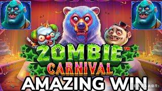  ZOMBIE CARNIVAL ‍️ AMAZING WIN! • Pragmatic Play Slot • Corneyslots Big Win •