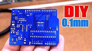 Homemade PCBs with Fiber Laser - 0.1mm Clearance