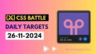 CSS Battle Daily Targets Solution | November 26, 2024 | #html #css #cssbattle