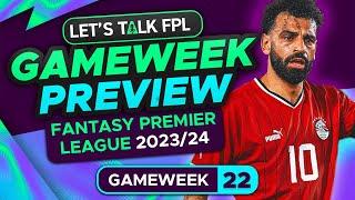 FPL GAMEWEEK 22 PREVIEW | FANTASY PREMIER LEAGUE 2023/24 TIPS