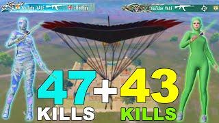 47+43 KILLS!! IN 2 MATCHES | SOLO vs SQUADI PUBG Mobile GAMEPLAY