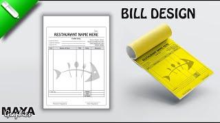 How to Make Bill Book in Coreldraw | Make Bill Book in A4 Size | #BillBookDesign