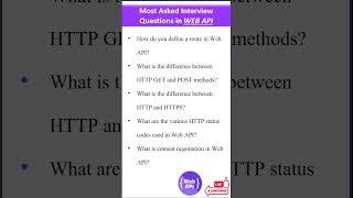 Basic Web API Interview Questions #webapi