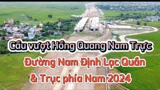 Cầu vượt sông tại Hồng Quang & Nam Cường trong dự án Nam Định - Lạc Quần & Đường Trực phía Nam.