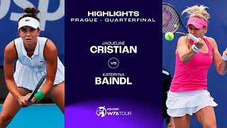 Jaqueline Cristian vs. Kateryna Baindl | 2023 Prague Quarterfinal | WTA Match Highlights