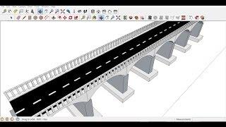 Google sketchup  simple bridge tutorial within 10 minutes