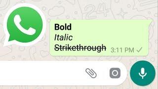 How to Send Bold & Italic Text on WhatsApp