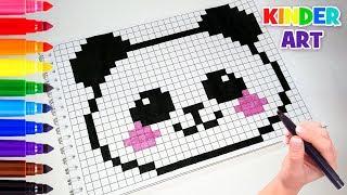 Рисунки по клеточкам - Панда | How to draw a Panda - Pixel Art