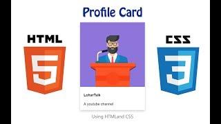 How to create profile card using html and css