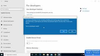 ️ How to Enable Developer Mode in Windows 10