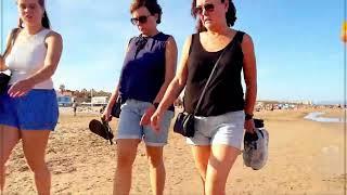 Beach Walk Tour 4K | Valencia Travel Spain Natural | 2023