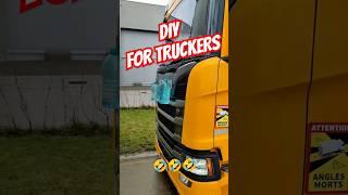 No Front Mirror? Try This Trucking Lifehack!  #truckdriver #diy #lkw #camion #bigrig #idea #smart