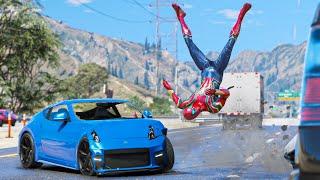 GTA 5 SPIDERMAN Epic Car Crash Compilation (Euphoria Physics Showcase) 39