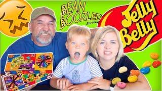 DISGUSTING BEAN BOOZLED CHALLENGE!  (W/ MY DAD AND OLLIE!) // SoCassie