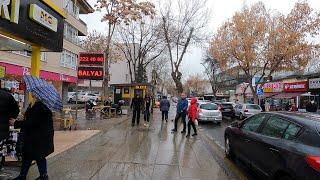 Ankara [4k60fps], Yağmurda Bahçelievler 7. (Aşkabat) Cadde ve Emek Kazakistan Caddesi Yürüyüş Turu