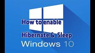 How to show Hibernate and Sleep options under Power Button? | Windows 10