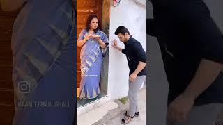 Tharla tar mag … mom and son …kalpana mamma with Arjun Subhedar… bechara bhookha hi reh gaya