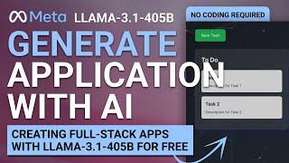 Aider + Llama-3.1 (405B) + NextJS + Supabase : Generate FULL-STACK Apps with Llama-3.1 405B for FREE