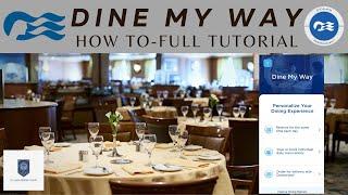 FULL TUTORIAL - How to book your DINE MY WAY with Princess Cruises Ocean Medallion