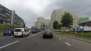 Driving in Kyiv, Ukraine: From Boryspil Airport to the City | Road Movie